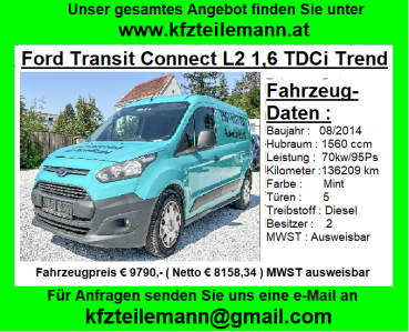 Ford Transit Connect L2 200 1,6 TDCi Trend